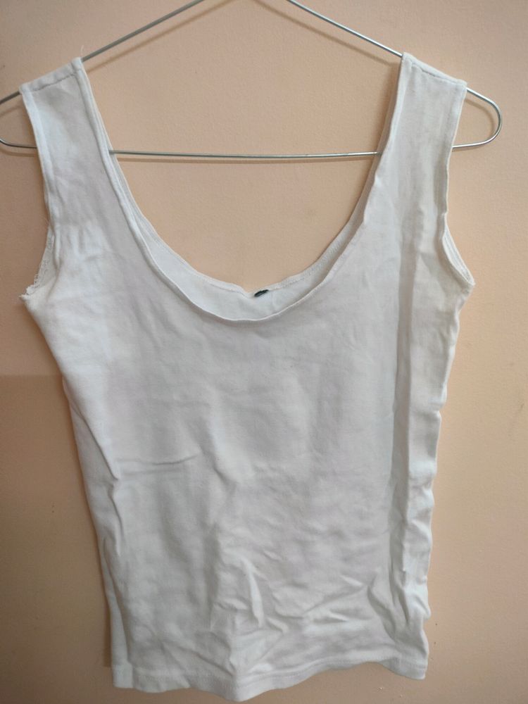 White Tank Top With Slight Defect