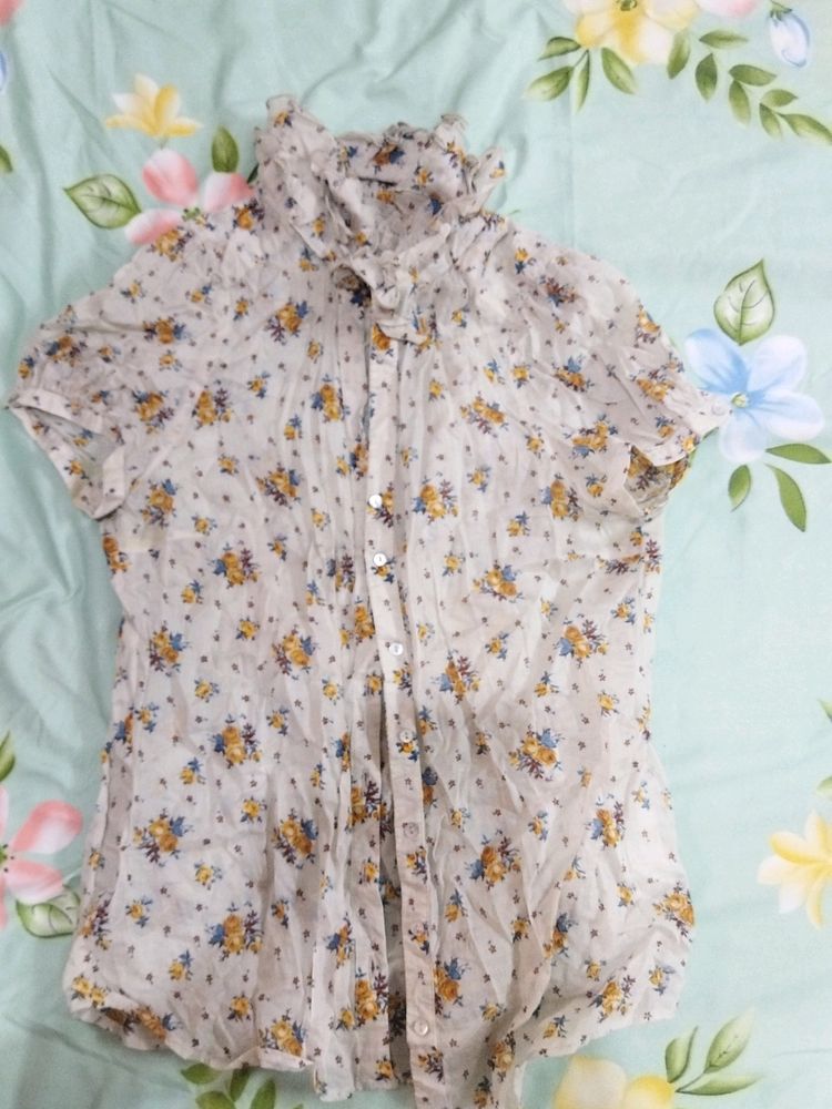 Zara Basic Floral Shirt