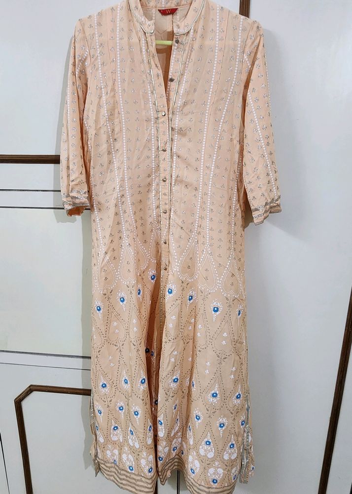 Peach Love Flared Kurta By W