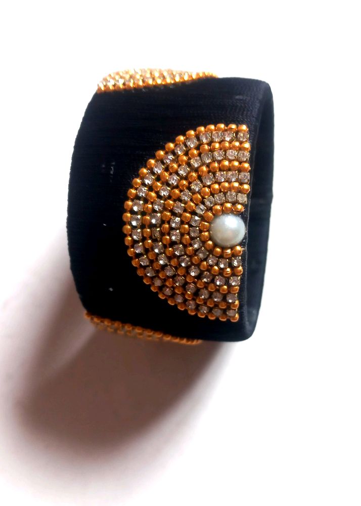 Silk Thread Black Kada