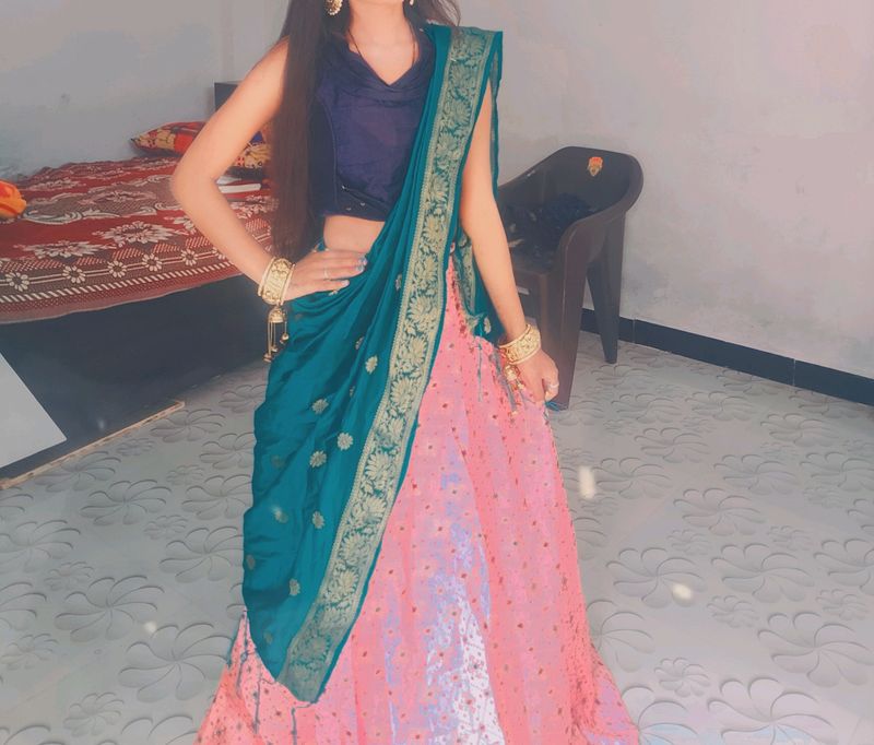 Lehnga Choli With Ruptta