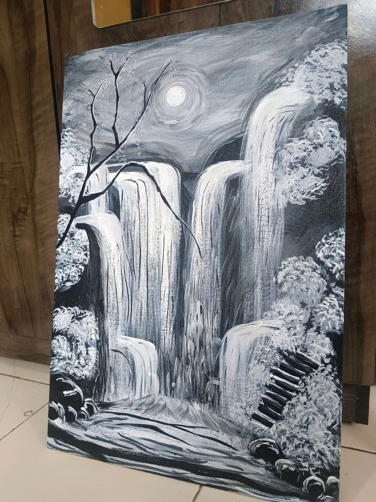 Abstract Waterfall Painting