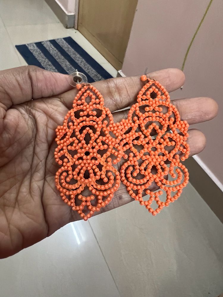 Orange Earring