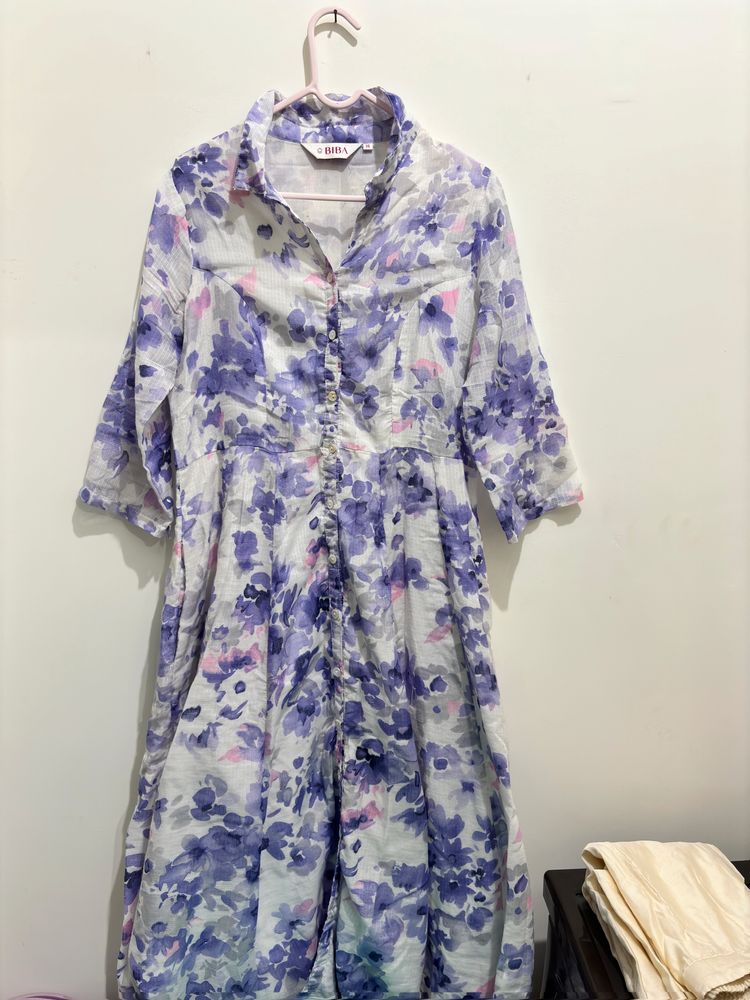 Purple Floral Dress From Biba