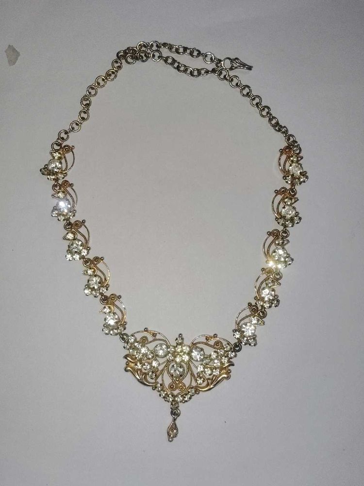 Traditional Look Gold Plated Covering Necklace