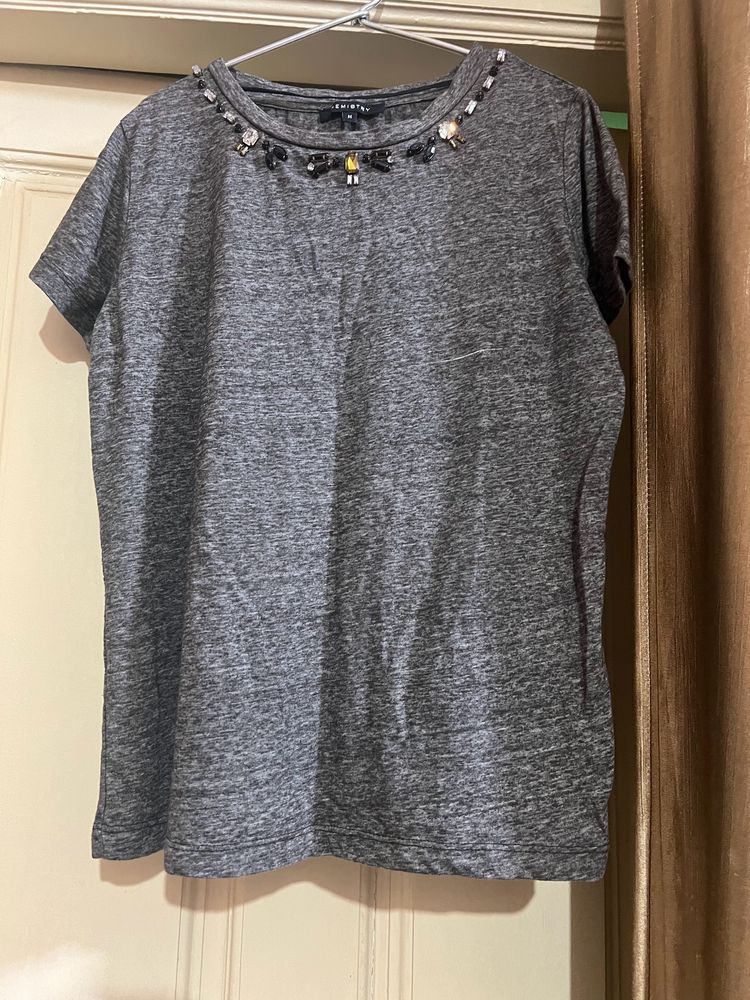 Chemistry Grey Top - Medium