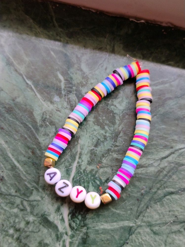 Name Fimo Beads Bracelet