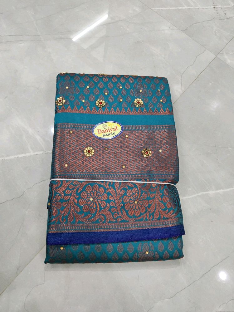 Brocade Jhalak With Stone Work