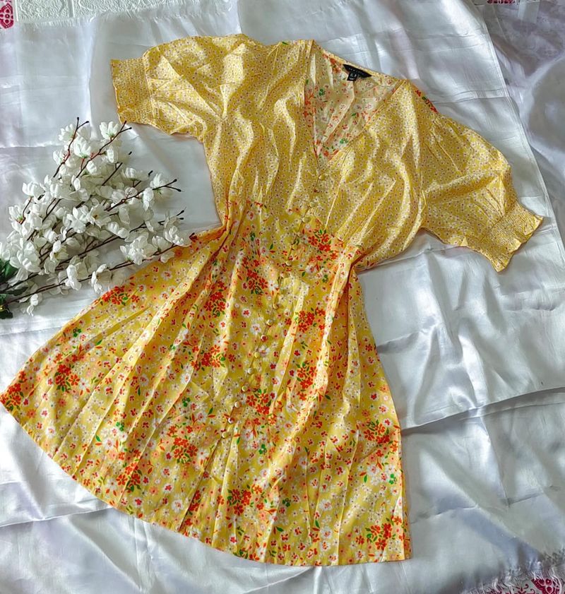 Cute Korean floral dress