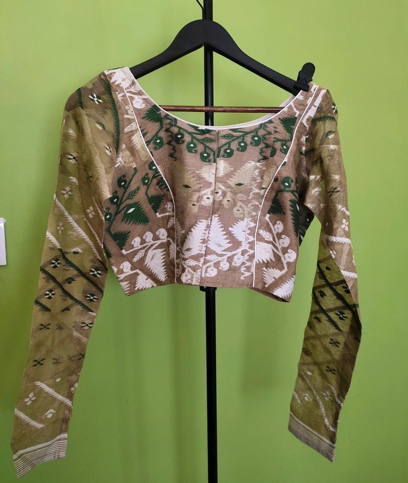 Cotton Jamdani Blouse,New With Tag