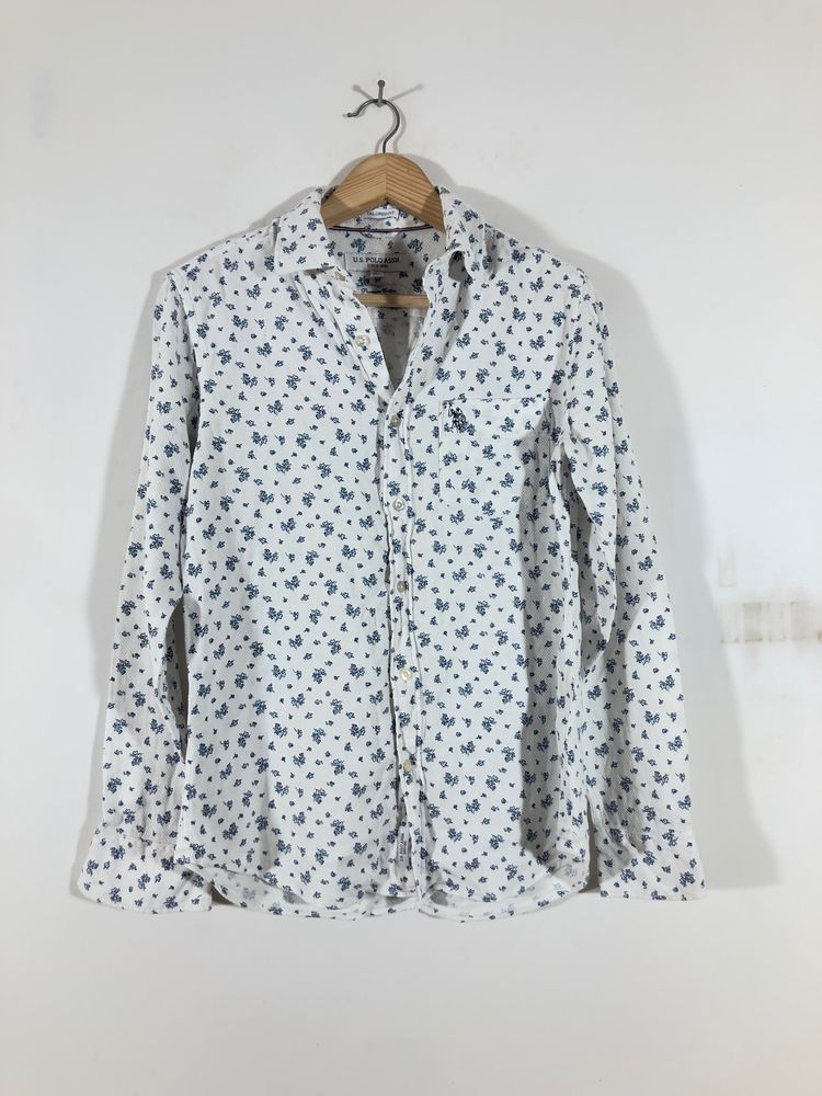 White&Blue Printed Shirt(Men’s)