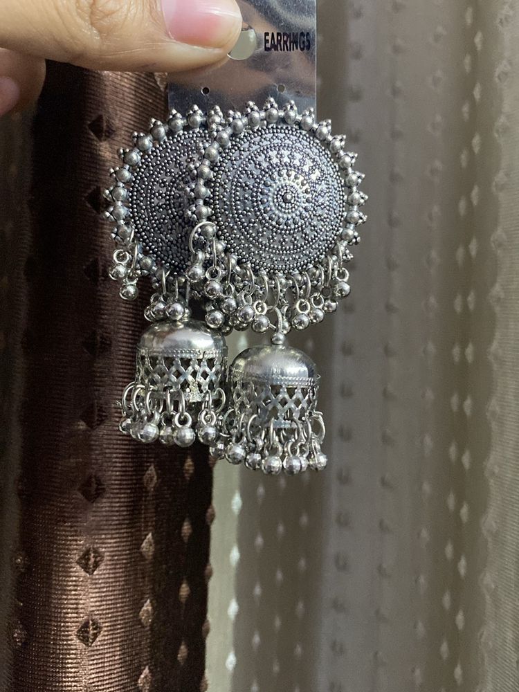 Oxidised Jhumka