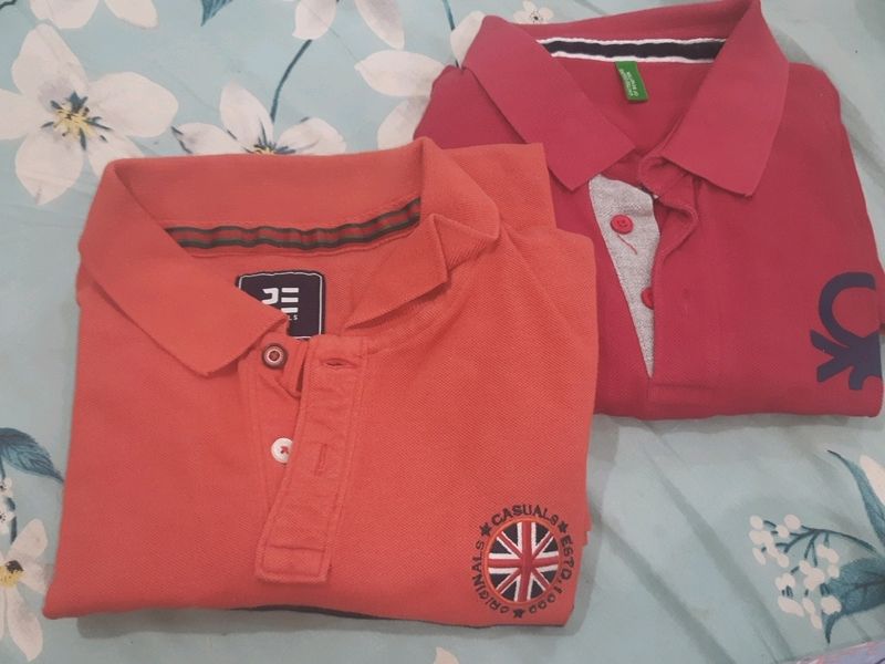 2 T-shirts Pack - Orange And Red