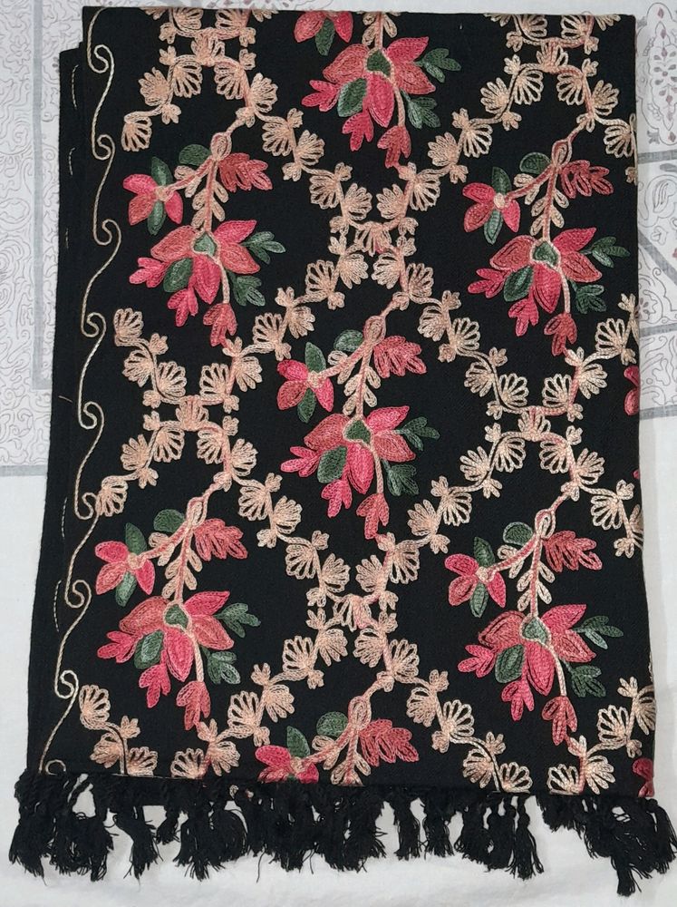 Kashmiri Aari Embroidered Wool Stole