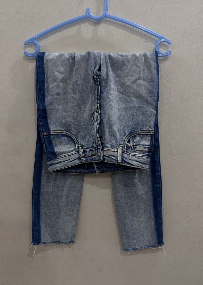 Faded Blue Jeans For Women