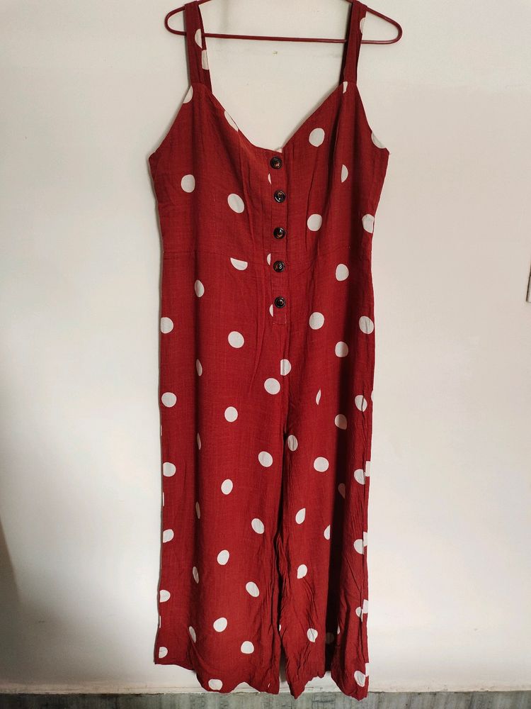 Polka Dot Print Jumpsuit