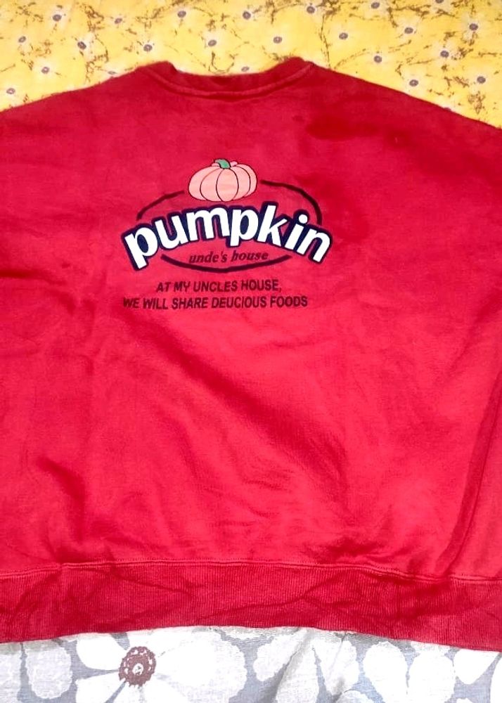 Reddish Orange Imported Branded Sweatshirt