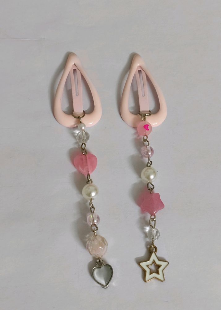 Handmade Pink Y2k Clips