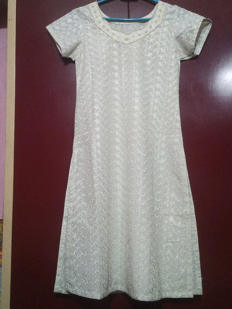 Kurti With Some Embroidery