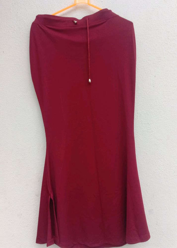 New Maroon Saree Shapewear With Side Slit