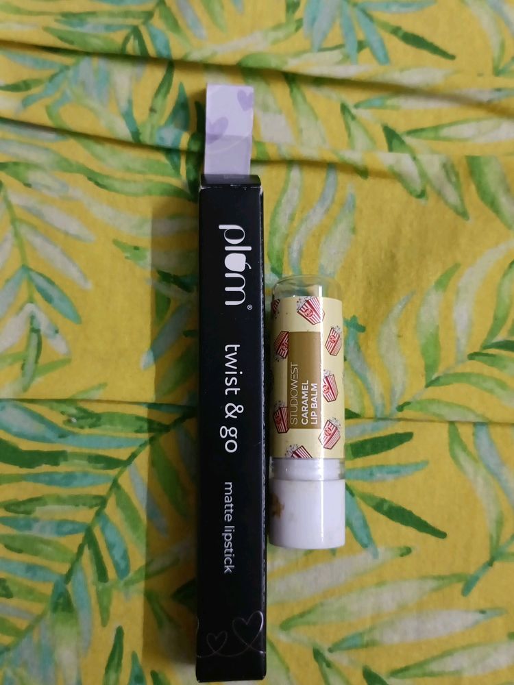 Amazing Combo: Brand New PlumLipstick And Lip Balm