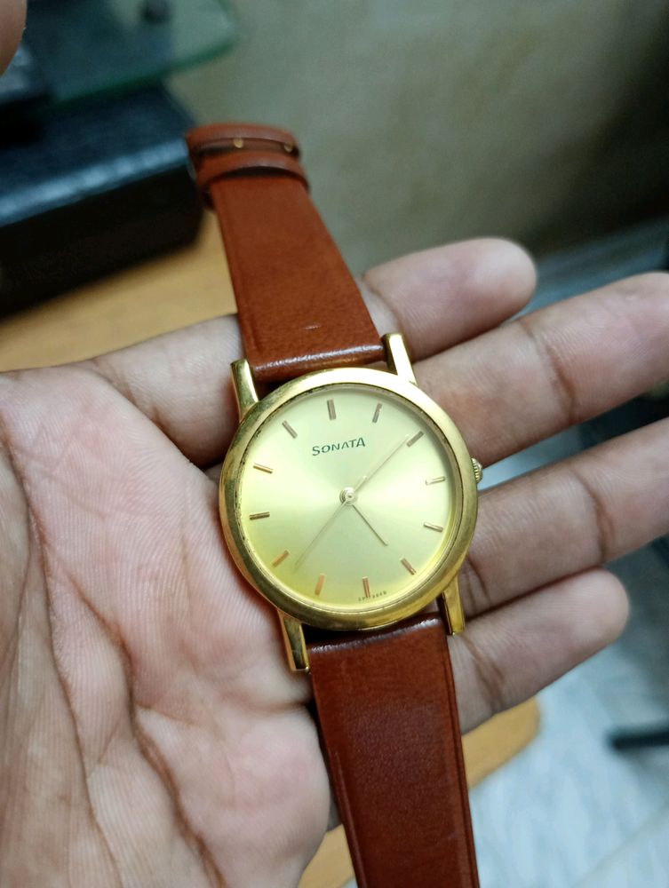 Sonata Gold Watch