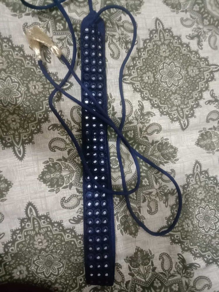 Navy Blue Mirror Belt