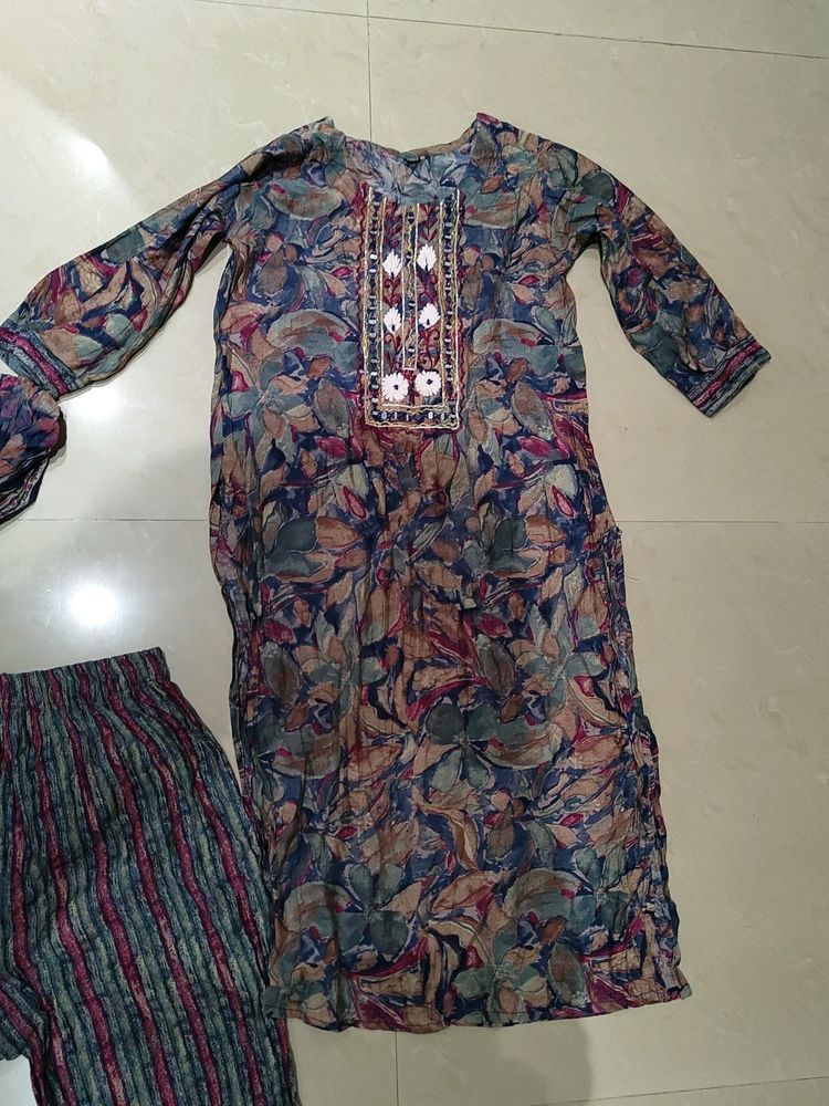 Kurti Leggings With Dupatta Set