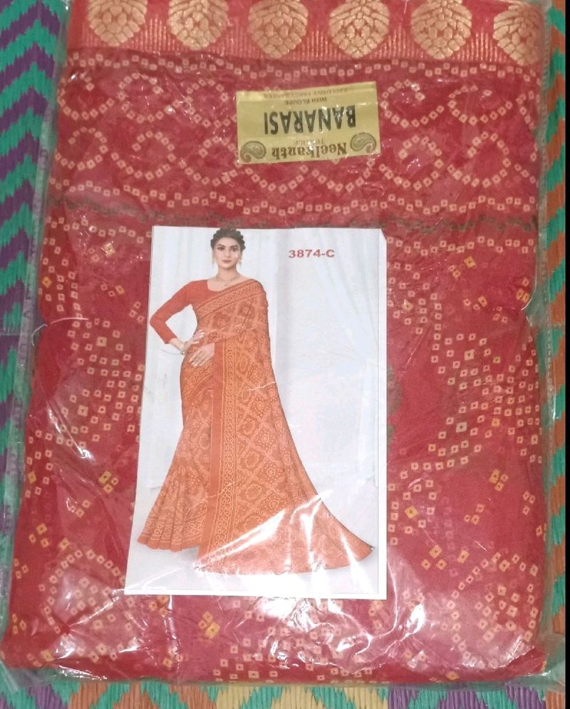 Brand New Bandhni Saree