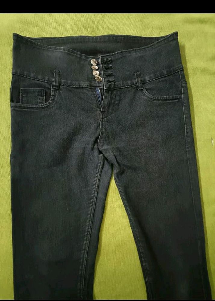 Black Hight Waist Skinny Jeans