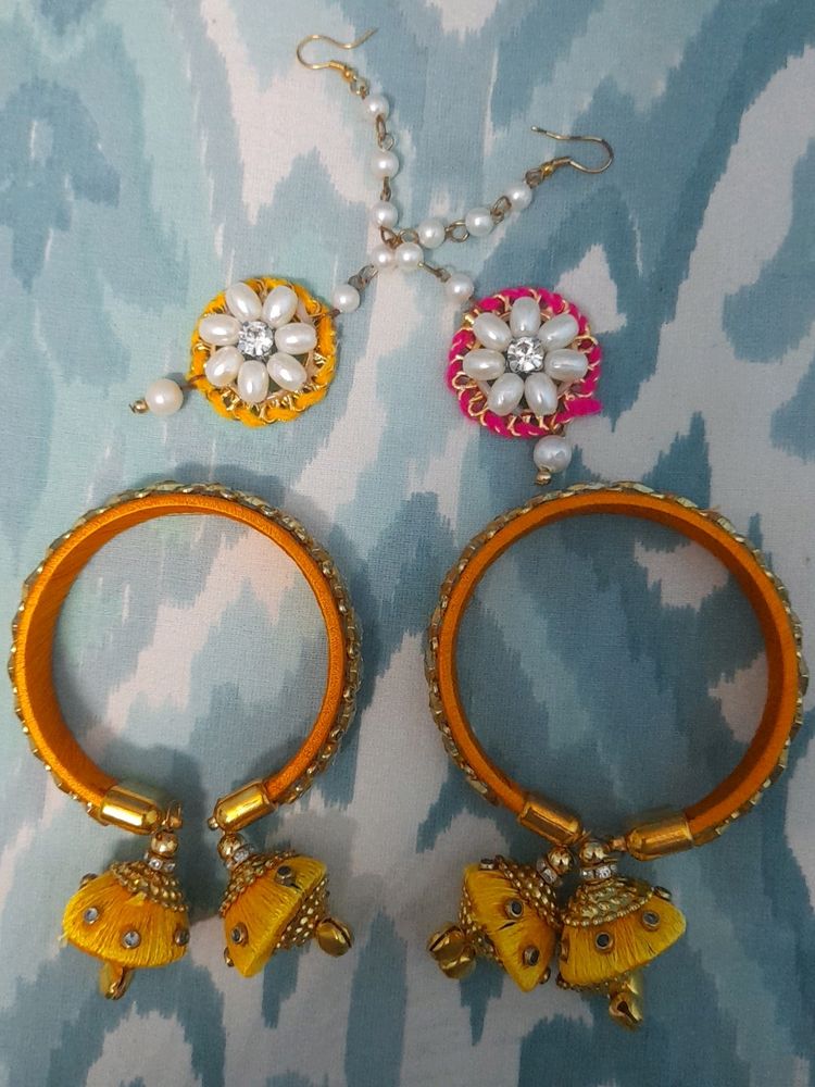 Heavy Latkan Bangles For Haldi