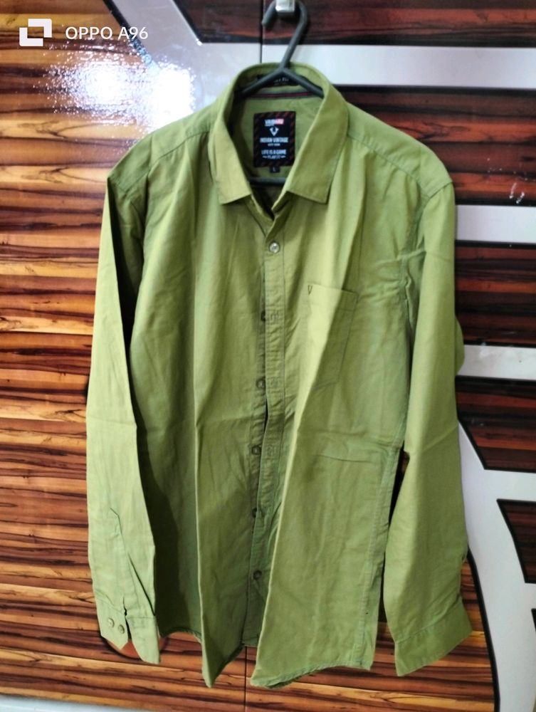 Indian Vintage Plain Olive Shirt