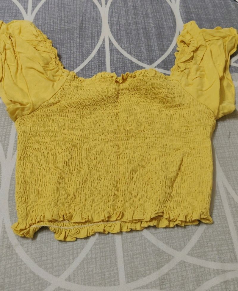 Yellow Crop Top