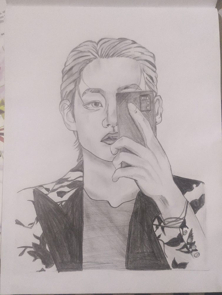 Kim Taehyung Sketch On Paper