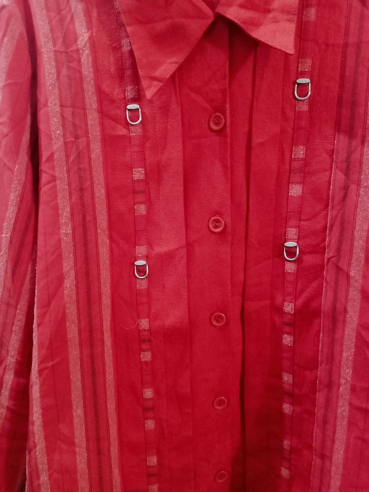 Red Designer Foreign Brand Shirt