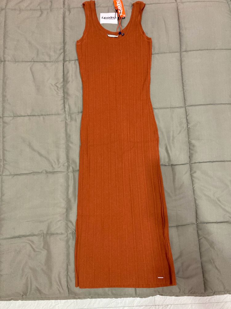 SUPERDRYSahara Ribbed Bodycon Dress with Slits