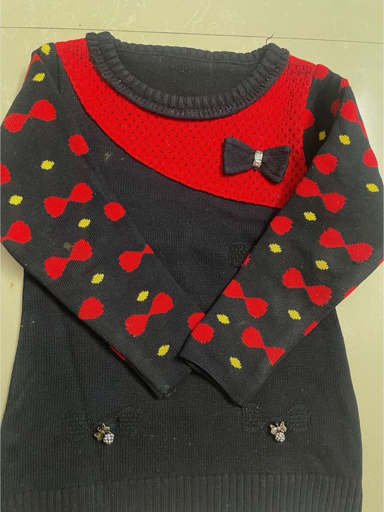 Woollen Top For Baby Girls