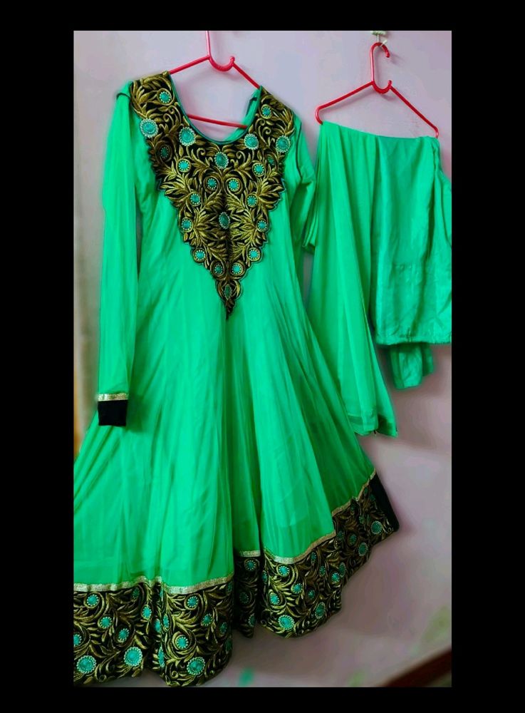 Flared Anarkali Dress 💚