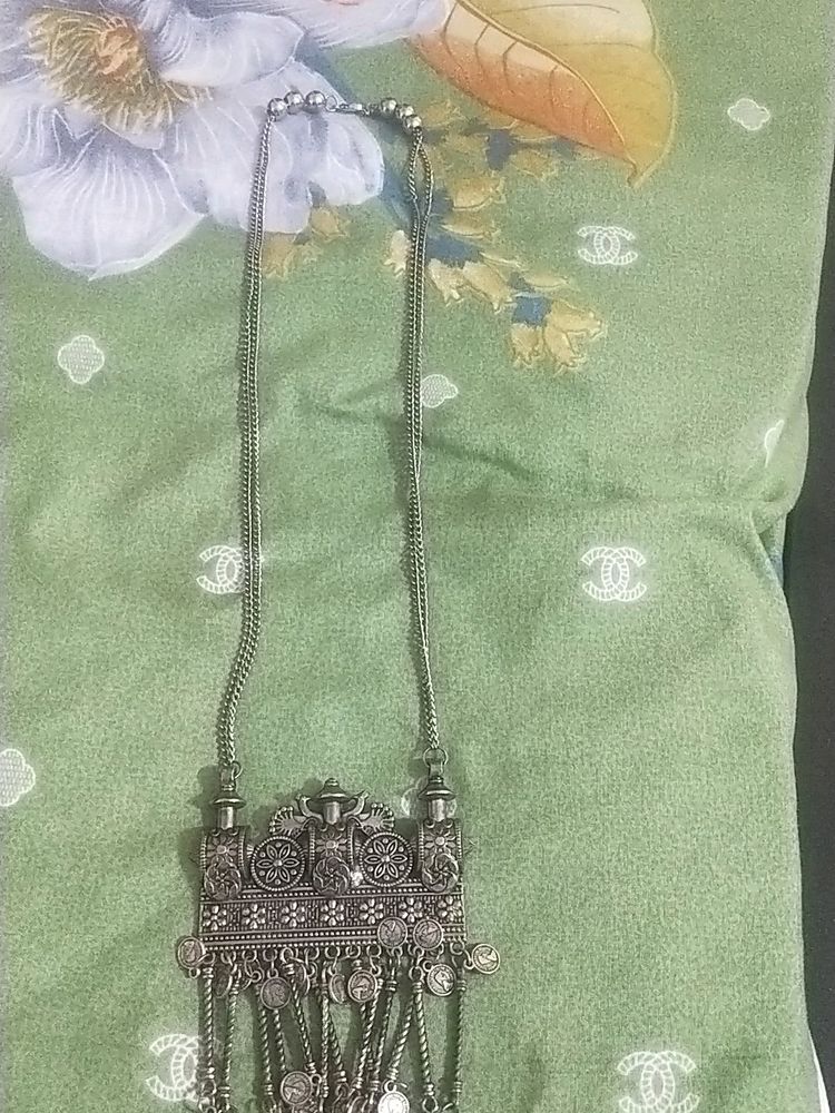 Oxidised Long Necklace