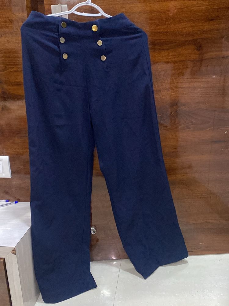 With Tag Navyblue Trouser Women