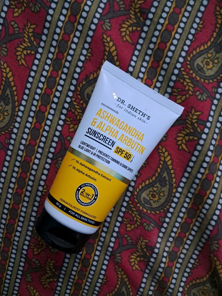 Dr. Sheth's Ashwagandha Alpha Arbutin Sunscreen