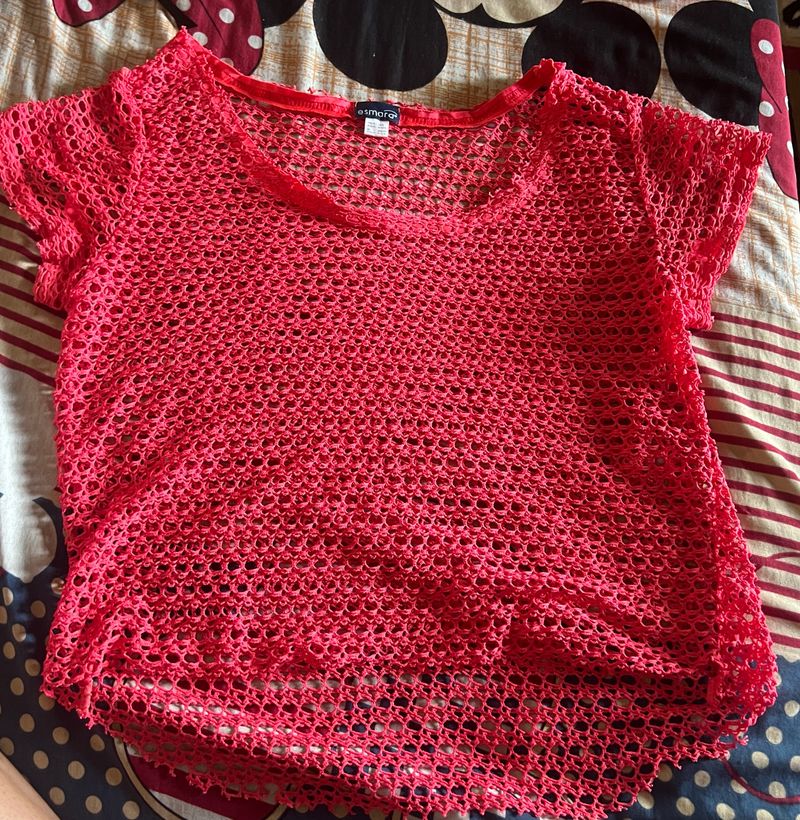 Pink Net Top