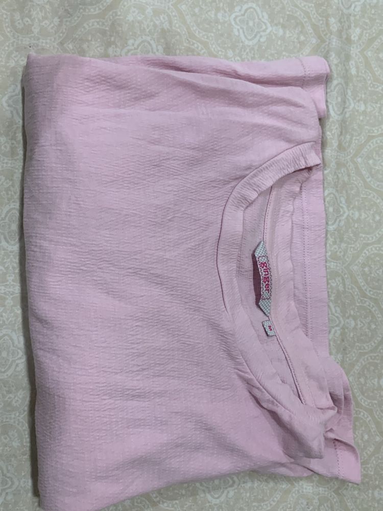 Puff Sleeves In Pink Colour By Ginger Lifestyle