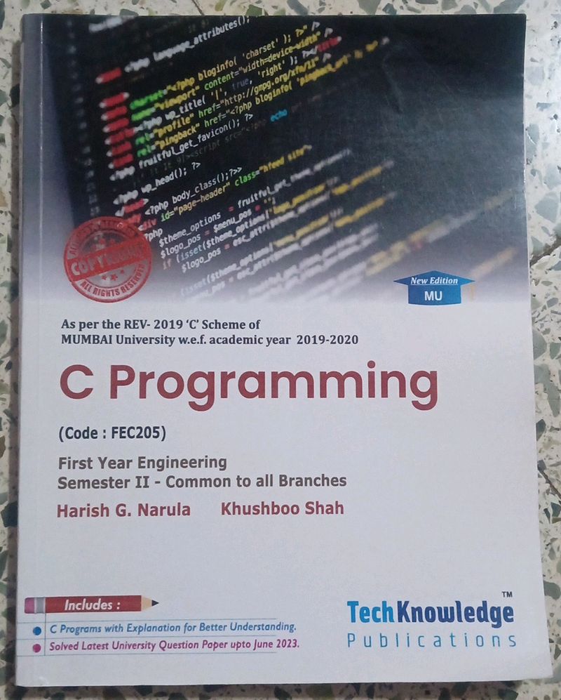 FY Engineering C Programming Book Sem- 2