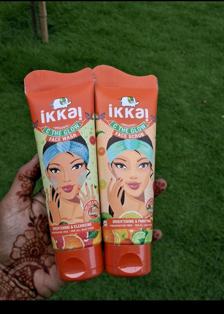 Ikkai Organic Face Wash And Scrub Combo