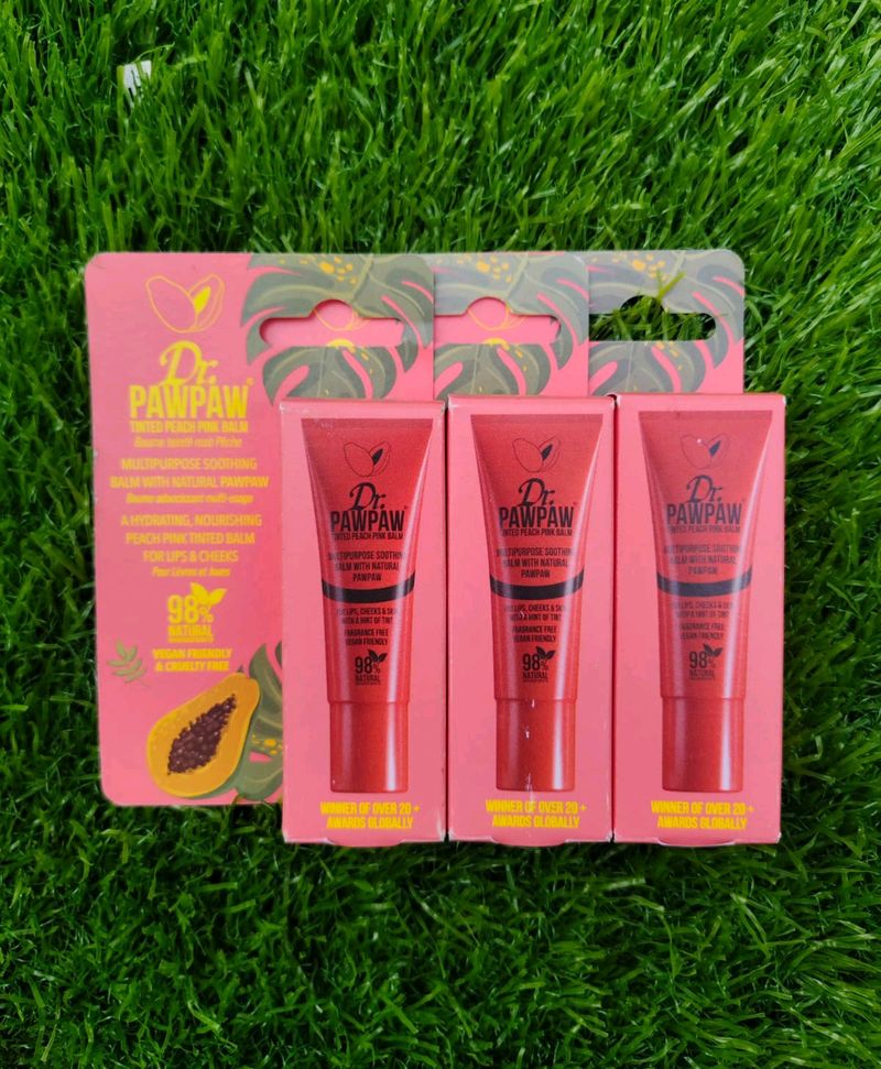 Pawpaw Tinted Peach Pink Lipbalm