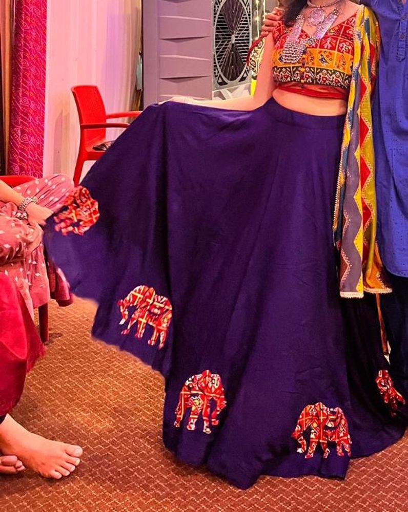 Lengha Choli Elephant Patchwork