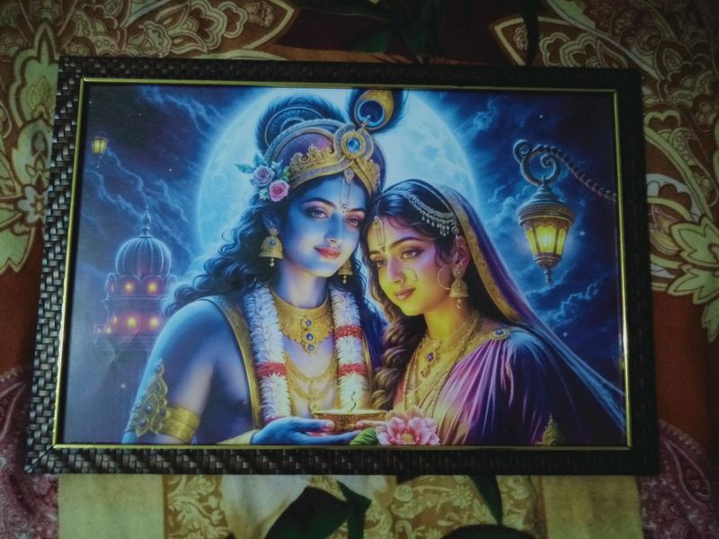 Radha Krishna Photo Frame Without Glass