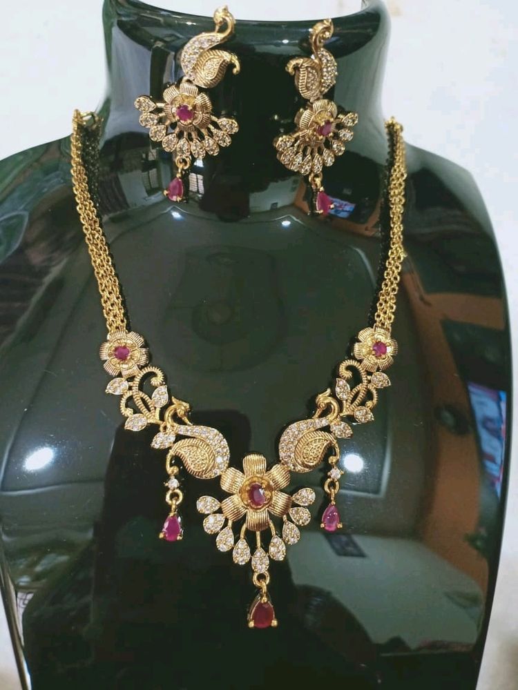 One Gram Gold Jewellery Set