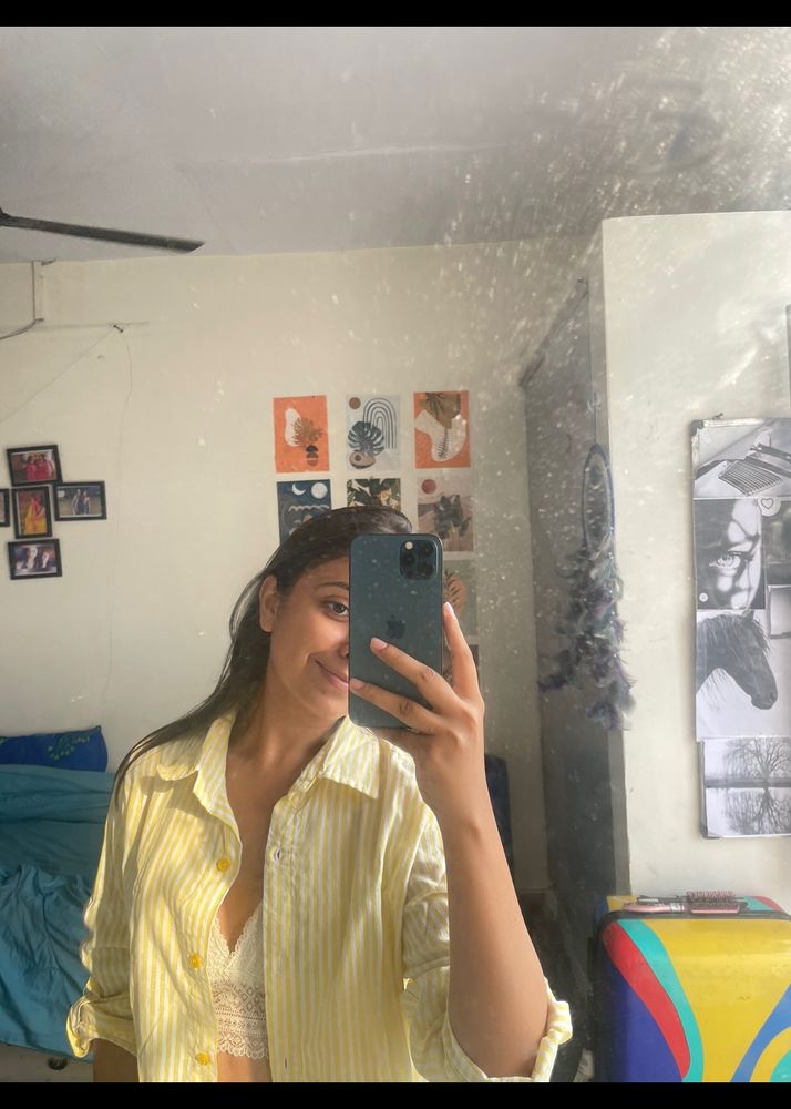 Yellow And White Shirt